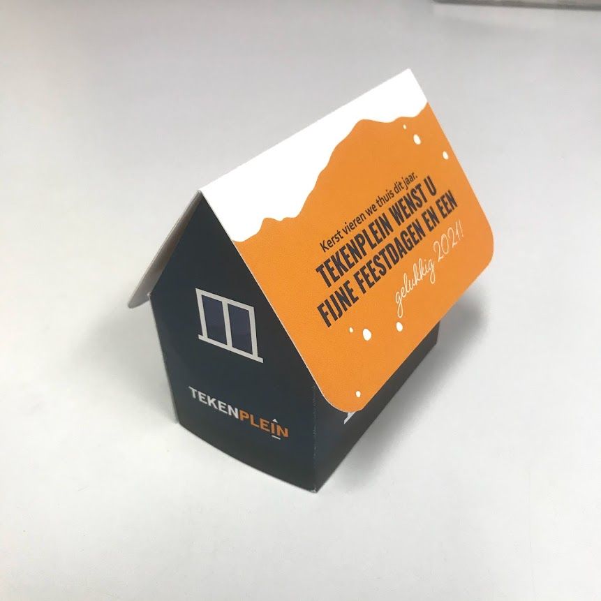 3D pop-up mailing huisje Tekenplein Leeuwarden