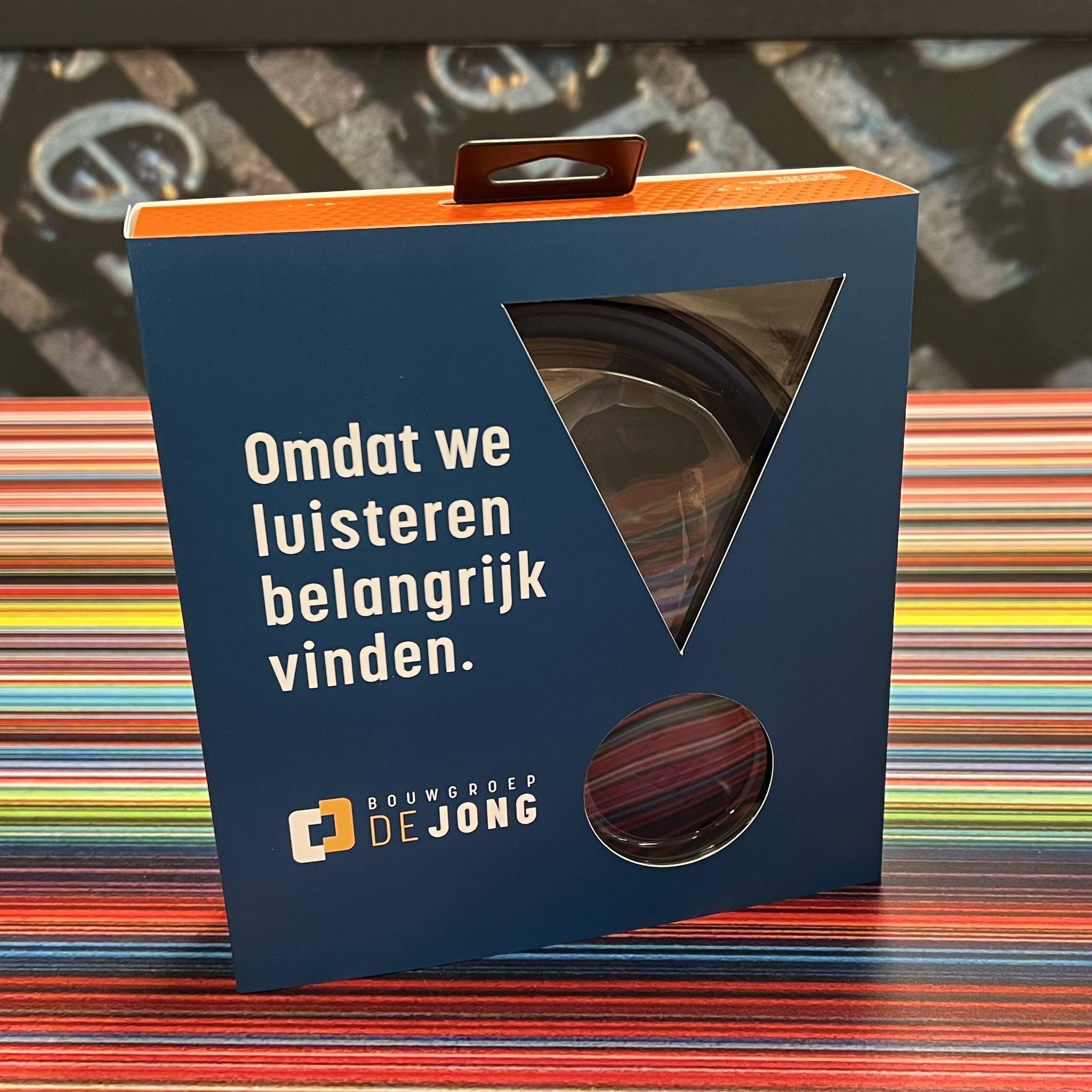 Bouwgroep DE Jong verpakking relatiegeschenk
