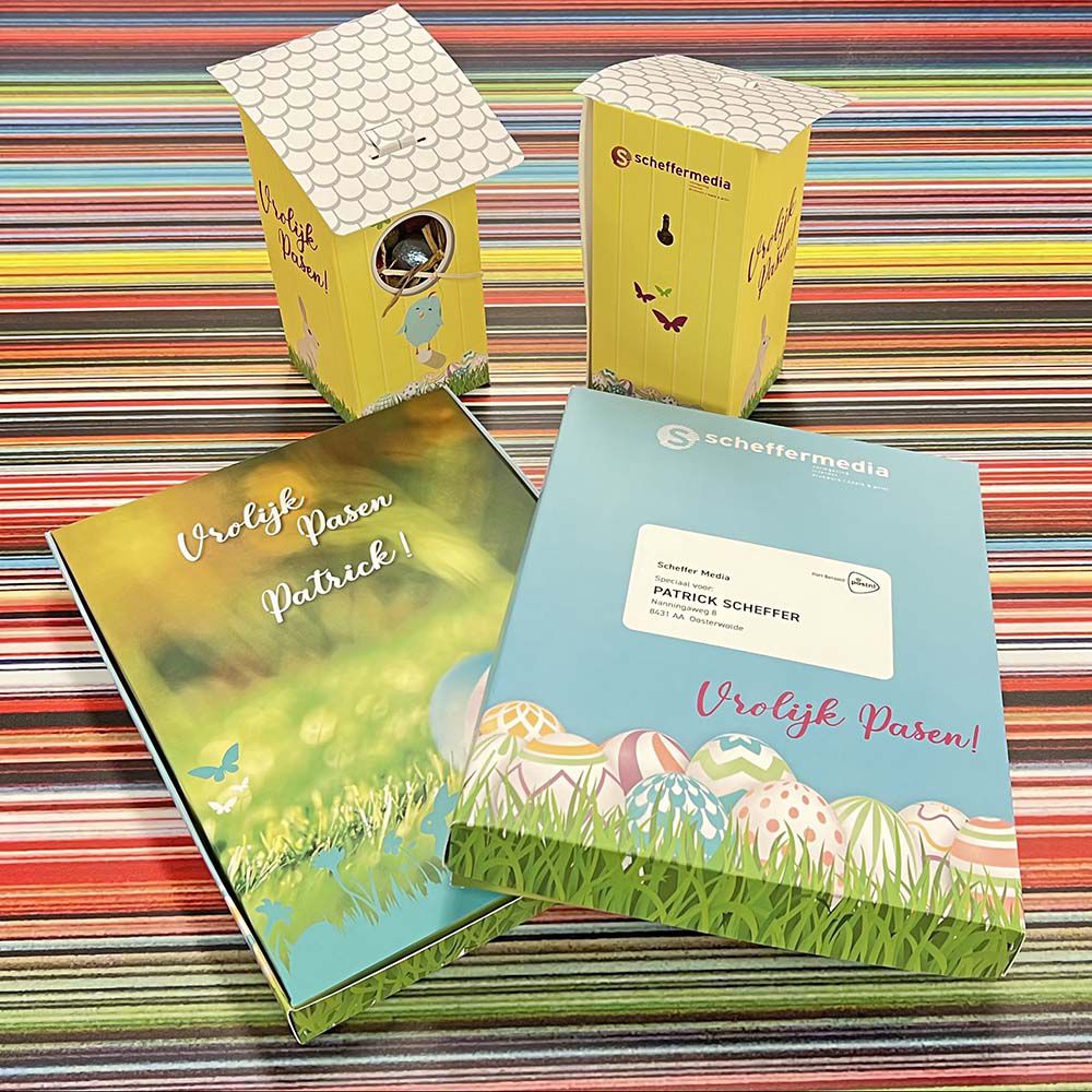 Scheffer Media mailingdoosje pasen met vogelhuisje