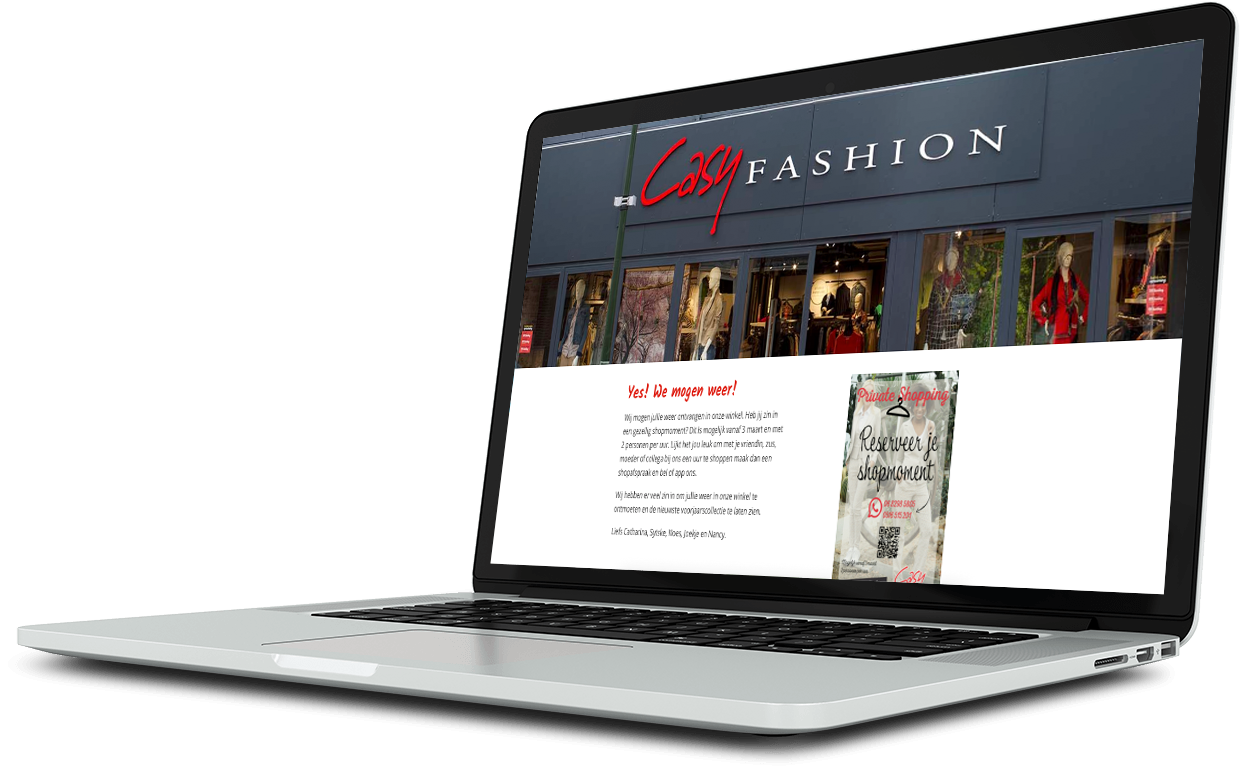 Website Casy Fashion damesmode Oosterwolde