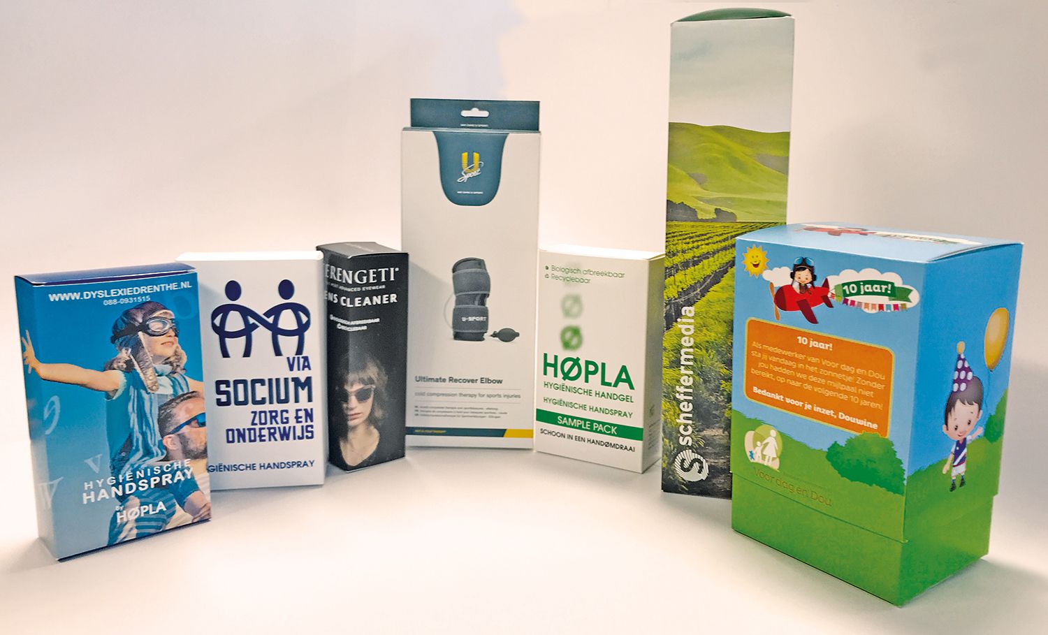 Doosjes digitaal gedrukt en digitaal gestanst